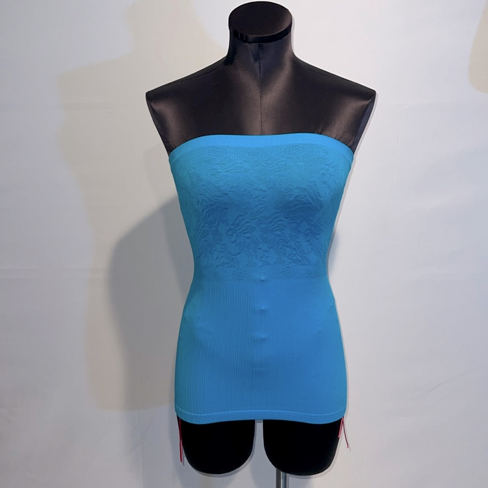 Fashion U.S.A. Turquoise blue stretchy tube top!